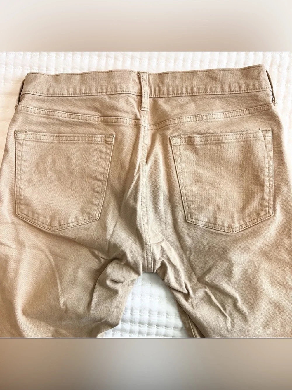 J.Crew Jeans 31x32 Mens 484 Stretch Slim Taper Khaki Tan Brown Straw Denim Y2K